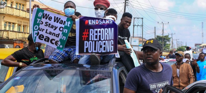 #EndSARS Protests - Protesters in street